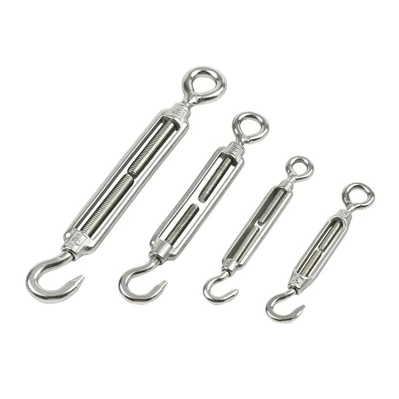 Stainless Steel 304 Adjust Chain Rigging Hooks & Eye OC OO CC Type Turnbuckle Wire Rope Tension Device