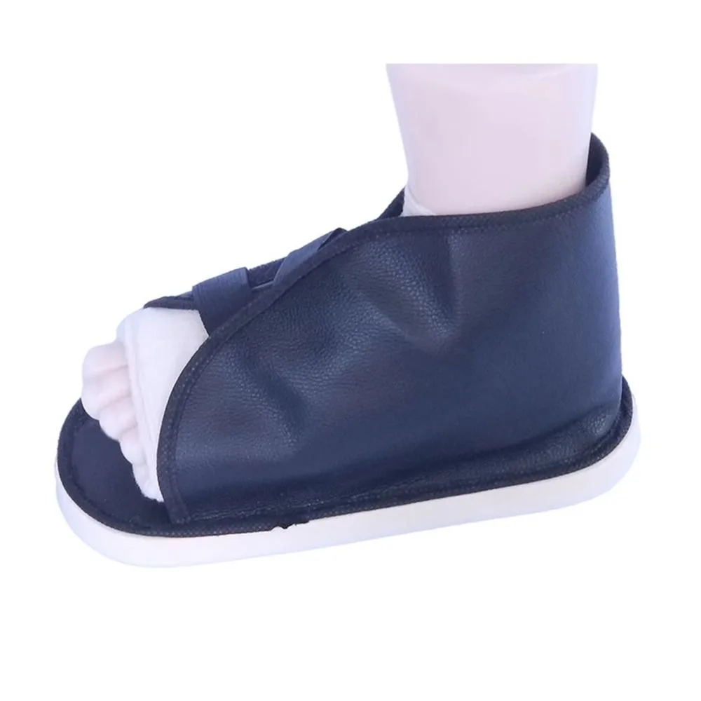 

Prevent Slip Walking Cast Shoe Shock Absorbing Faux Leather Fracture Fixed Shoes Foot Protection Breathable Post Operative Shoe