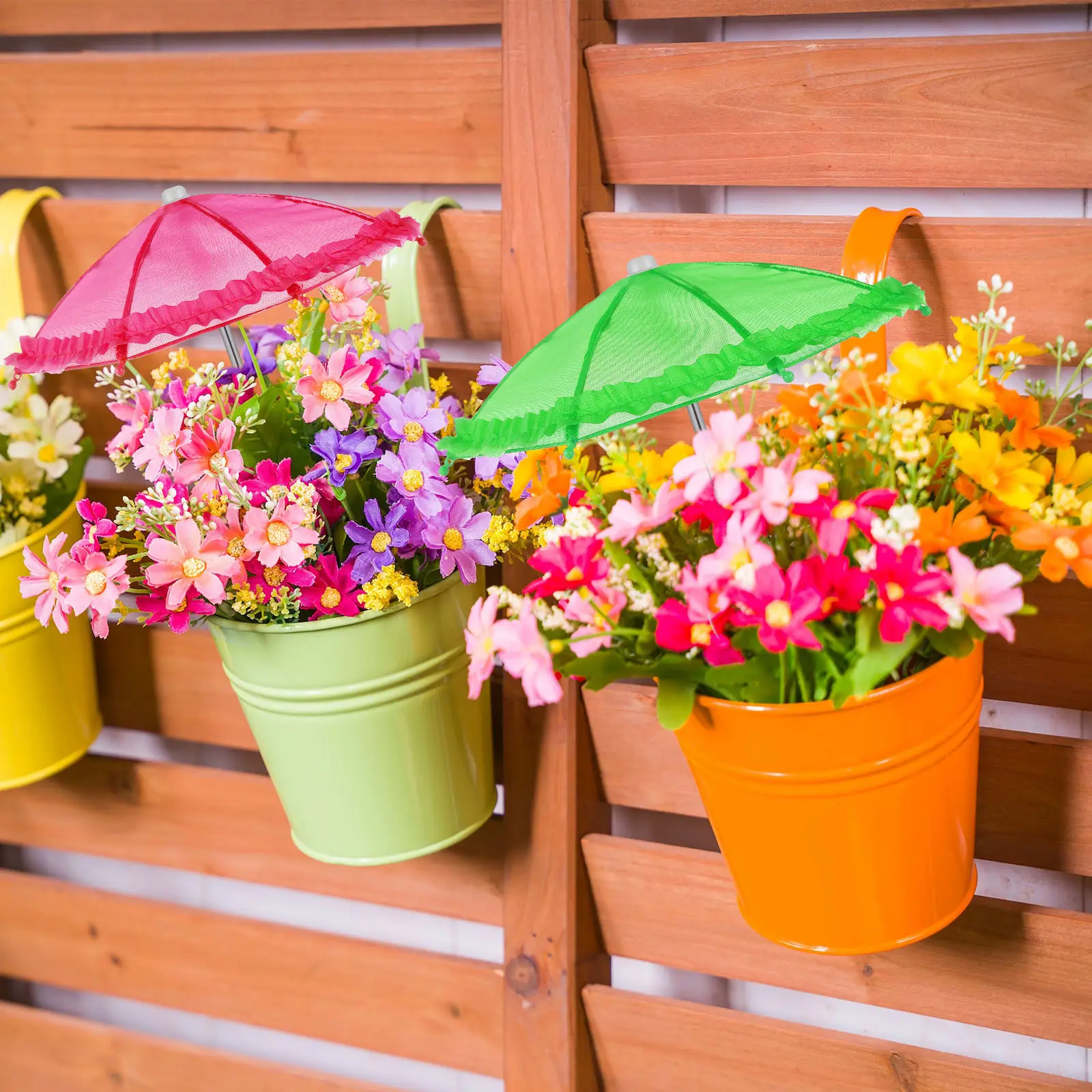 5Pcs Mini Umbrella Children Play Miniature Umbrella House Accessories Miniature House Decoration Photo Prop Tiny Furniture