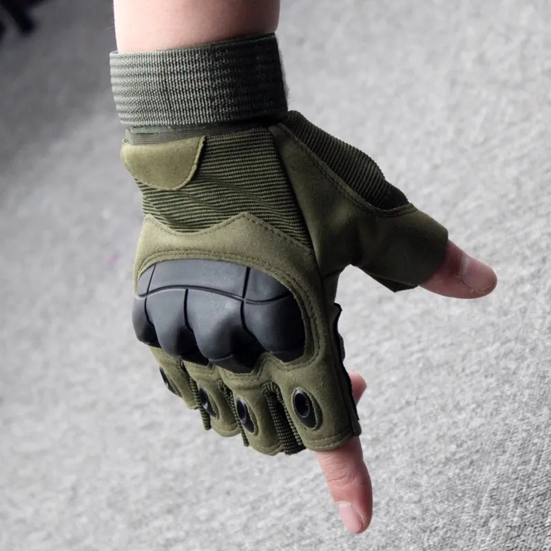 

Lightweight Durable Tactical Half Finger Gloves for Men Reinforced Palm Protective Anti-slip Summer Cycling Motorcycle Gloves