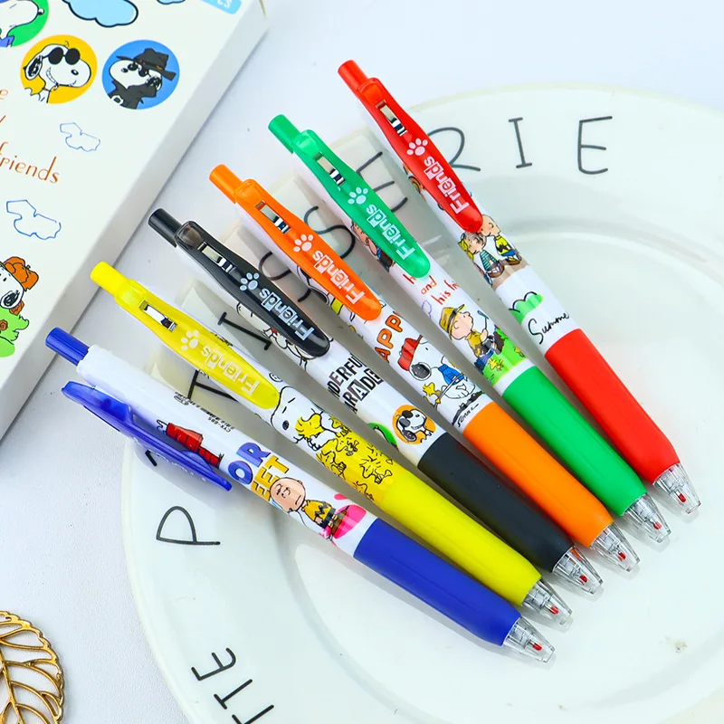 

Snoopy Cartoon Personalized Brush Question Press Gel Pen Creative Cute Anime Peripheral Student Quick Dry Black Water Pen Gift