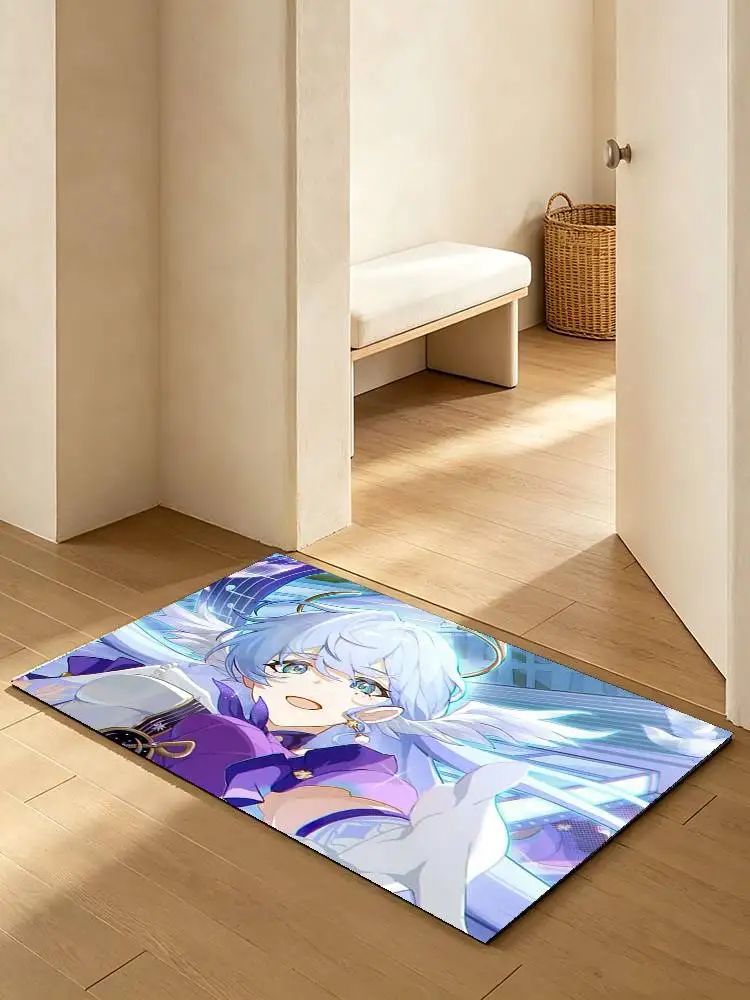 COOL Honkai S-Star R-Rail  Soft Absorbent Decorative Floor Mat for Bathroom Entryway Living Room