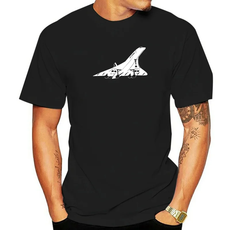 Arrival Stringer Men Cheap T Shirts Concorde Flugzeug Supersonic Airliner Turbojet Tee shirt