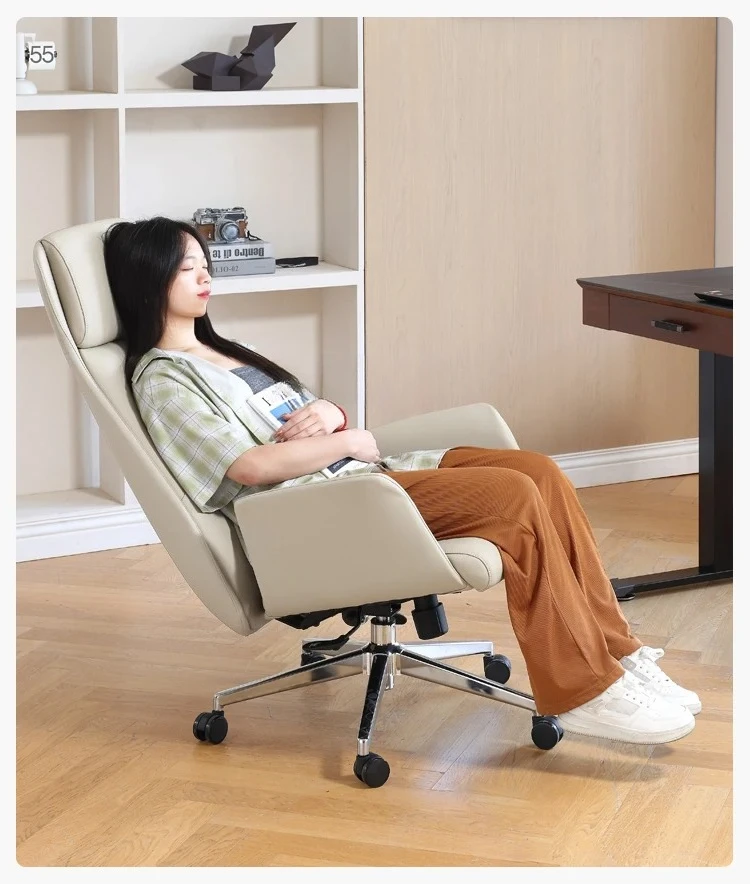 

Leather office boss chair household high back business meeting room seat