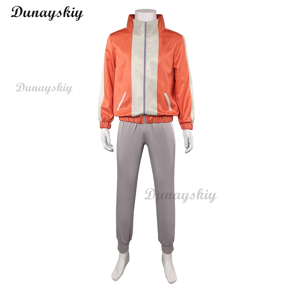 Jiji 코스프레 애니메이션 Dandadan 코스프레 판타지아 탑 바지 의상 소년을위한 변장 남성 성인 할로윈 카니발 파티 슈트