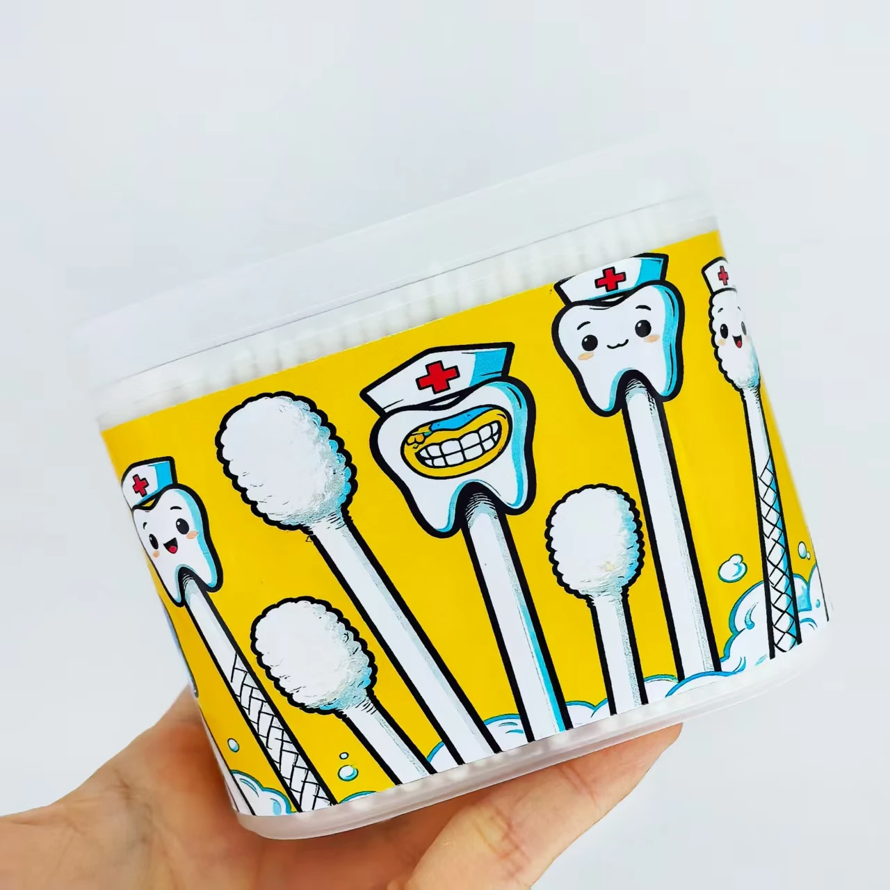 600 шт., палочки для ватных палочек World Tooth Love Day, двусторонние ватные палочки, ватные палочки в подарок на фестиваль