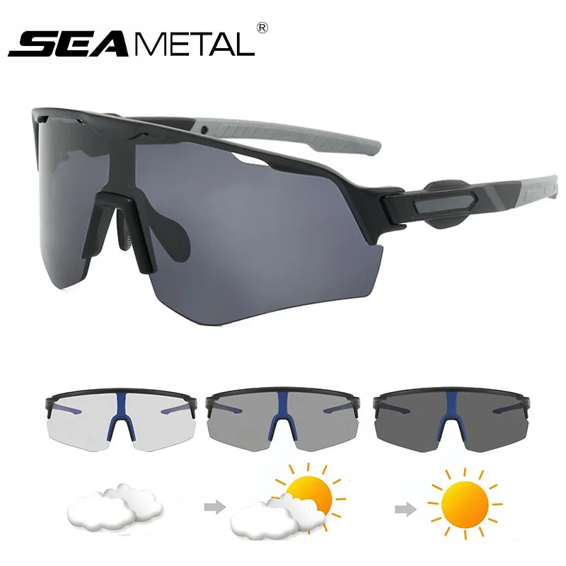 SEAMETAL Photochrome Sonnenbrille, blendfrei, polarisierte Sonnenbrille, Anti-UV-Brille,