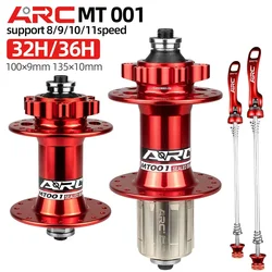 ARC-MTB Bicycle Hub,Front and Rear Bike Hub,32H,36H Disc Sealed Bearing,Quick Release HUBS,100mm,135mm,HG 8-12 Speed Cassette