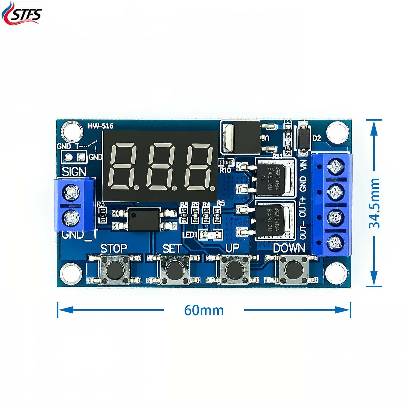 DC 12V 24V Dual MOS LED Digital Time Delay Relay Trigger Cycle Timer Delay Switch Circuit Board Timing Control Module DIY