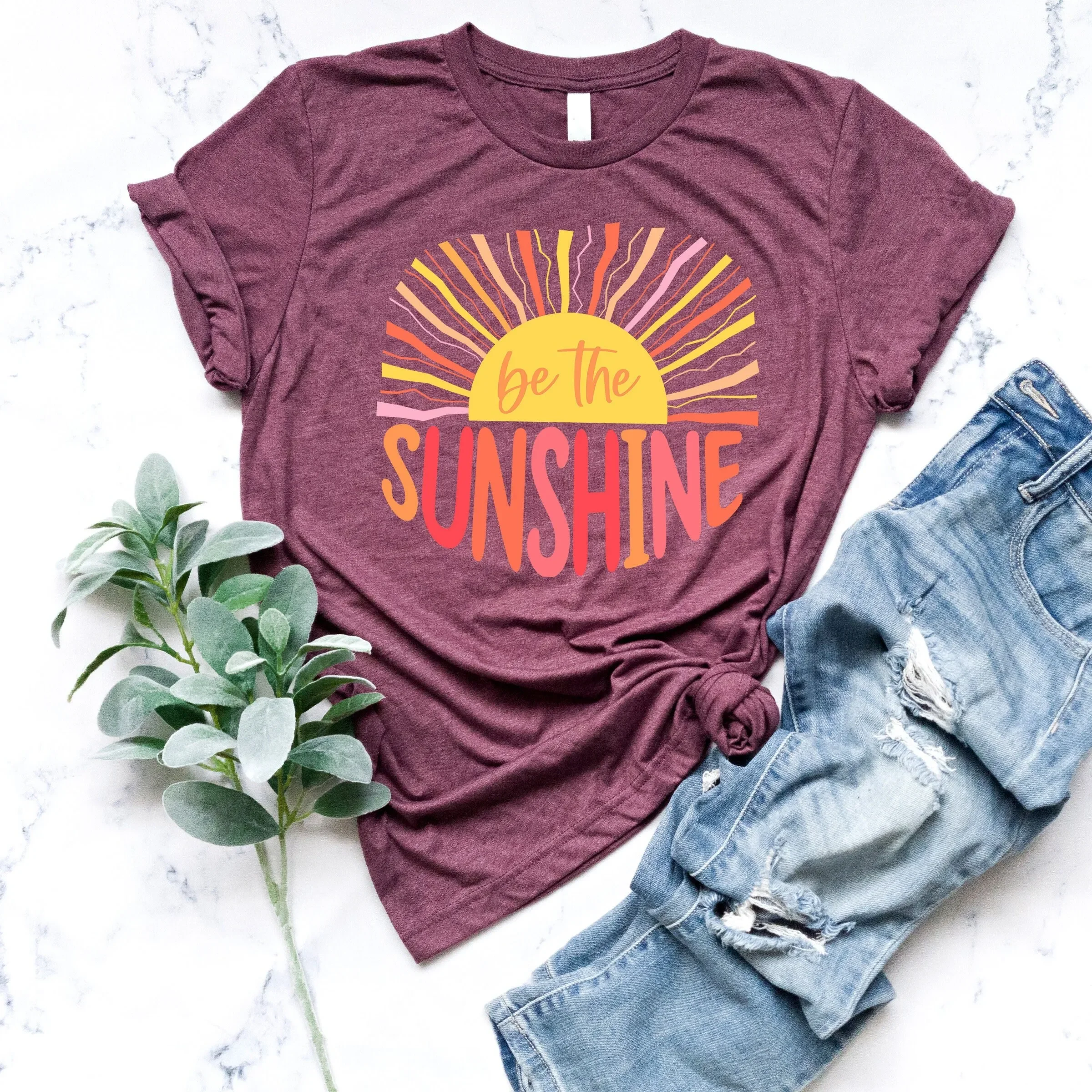 Be The Sunshine T-Shirt im Vintage-Stil für den Sommerurlaub, passend für die Familie, Strandleben-Outfit für Liebhaber