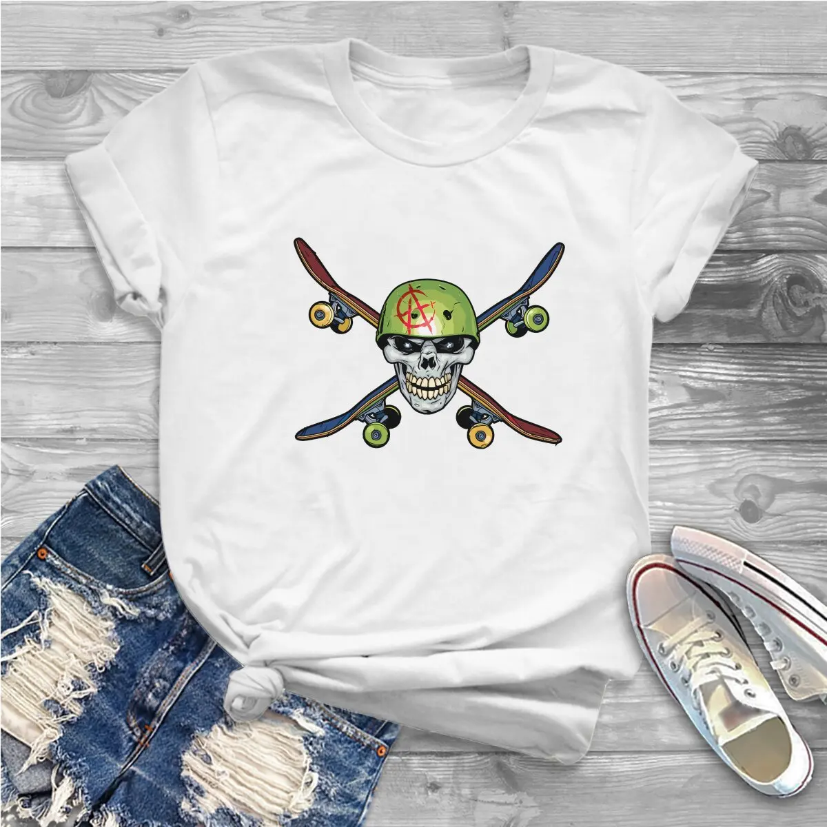 Jolly Rotter Hipster Polyester TShirts Skateboard Momen Harajuku Streetwear T Shirt O Neck