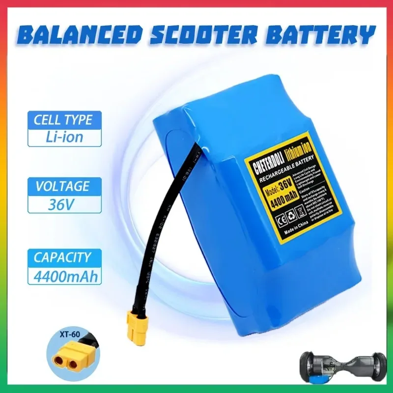 

New 36V Lithium Ion Battery Pack 4400mAh For Electric Self Balancing Scooter HoverBoard Unicycle 10S2P 36V Battery