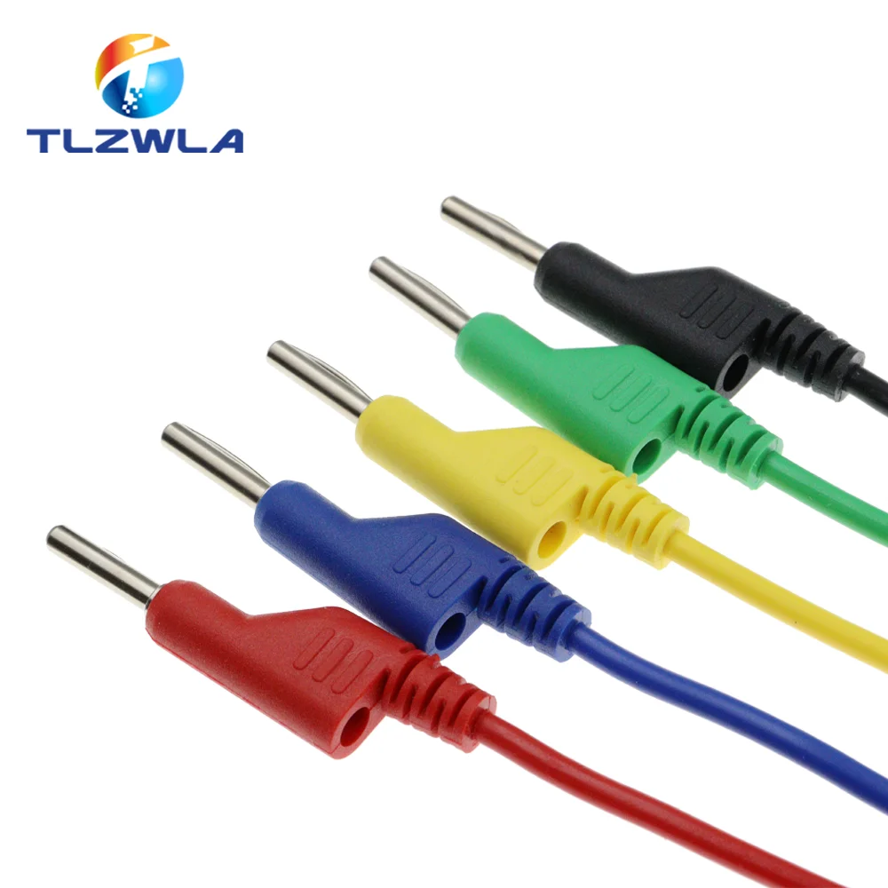 1PCS Dual 4MM Stackable Banana Plug Multimeter Test Leads 1M Cable 1000V/15A Pure Copper Test plug Connector