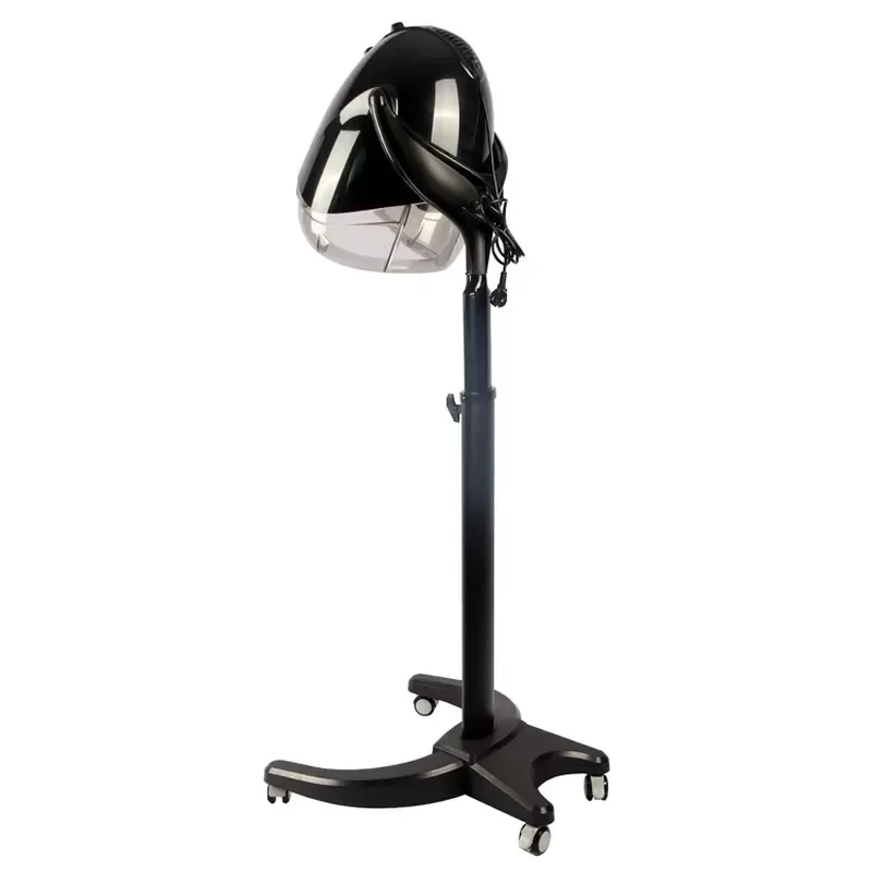 Professional Salon Upright Hood Hair Dryer Helmet with Height Adjustable Stand 60 Minute Timer and Thermostat for Home Use