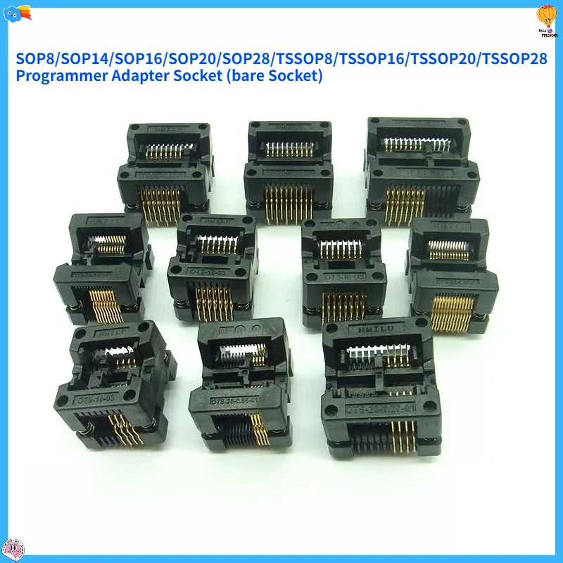 Programmer Adapter Socket Bare Socket for SOP8 SOP14 SOP16 SOP20 SOP28 TSSOP8 TSSOP16 TSSOP20 TSSOP28 150MIL 208MIL 300MIL 173MI