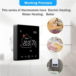 Tuya Smart Home Wifi Room Thermostat For Underfloor Heating Smart Thermostat for Gas Boiler 220V Temperature Controller Alexa