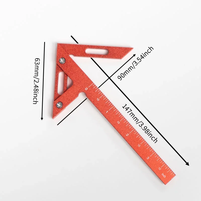 Center Finder Woodworking Square 45/90 Degree Right Angle Line Gauge Aluminum Center Scribe Carpenter Ruler Wood Measuring Tool