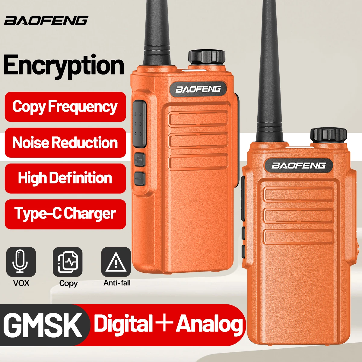 

2PCS Baofeng GMSK Digital Walkie Talkie W31D Encrypted Call Noice Reduction HD Radio Wireless Copy Frequency Two Way Ham Radio