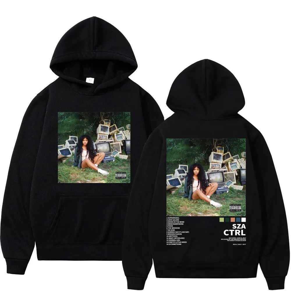 

Singer SZA Album Cover Print Hoodie Men Women Fashion Trend Hip Hop Hooded Sweatshirts Autumn Winter Casual Vintage Pullovers