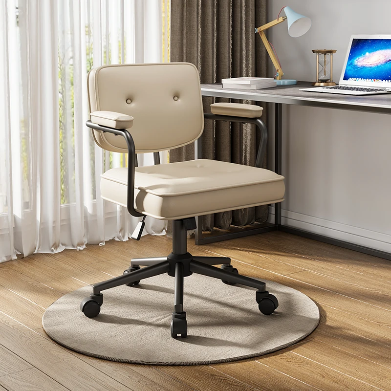 

Wheels Comfortable Office Chairs Swivel Massage Beige Waterproof Office Chairs Roller Design Sillas De Oficina Office Furniture