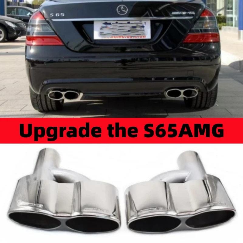 

1 Pair Stainless Steel Exhaust Tip For Mercedes-Benz W221 S300 S350 S65 S500 S600 AMG Exhaust Pipe Muffler Interface 60MM