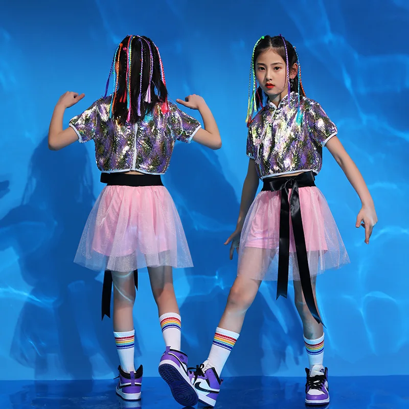 

Children's Day Jazz Dance Hip Hop Fashion Show Fashion Girls Cheerleading Tang Costume Performance dance dress