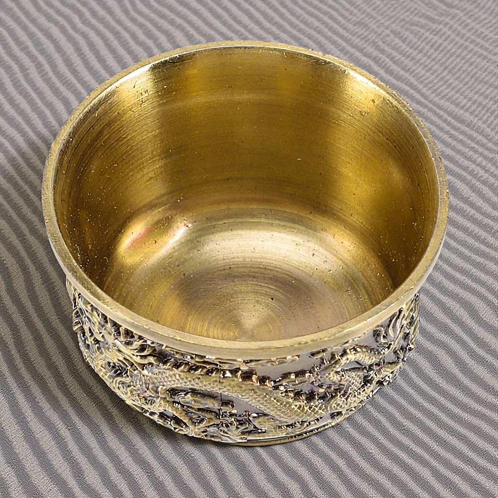 

Dragon Phoenix Tea Cup Chinese Retro Zinc Alloy Drinking Cup Portable Elegant Teaware for Office Home Decor