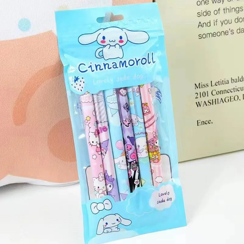 

6pc/bag Cinnamoroll Gel Pen - A Cute Neutral Pen In Bag, Perfect for Study Stationery Adorable Office Signature Pen