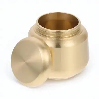 

DECHOUS Brass Cremation Urn for Human Ashes Mini Keepsake Funeral Memorial Jar