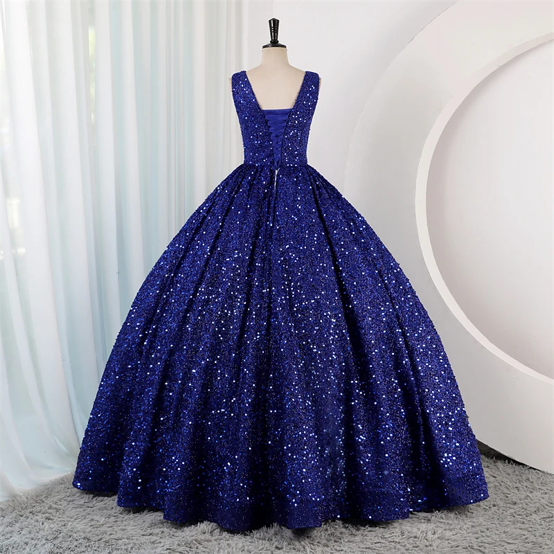 Glitzernde Partykleider Shinny 15 Quinceanera-Kleider Ballkleid Elegante Pailletten 15-jährige Kleider für Quinceanera Maßgeschneidert