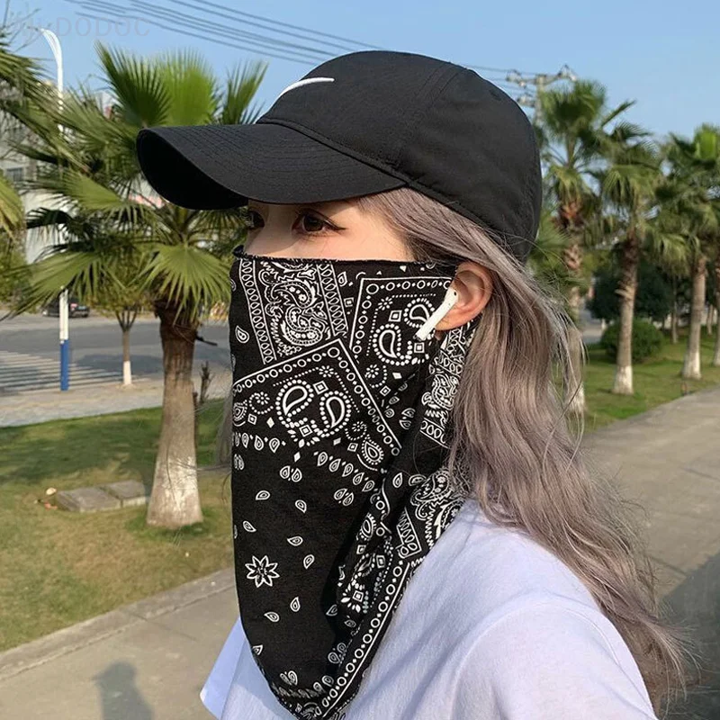 Fashion Sunscreen Mask For Men Women Summer Face Neck UV Protection Scarf Hip Hop Outdoor Sports Cycling Bandana Scarfs