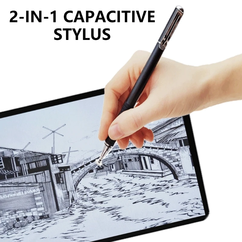 Touch Screen Pen Capacitive Disc Tip High Sensitivity Ergonomic Grip Capacitive Stylus for Phone Tablet and Touch Device