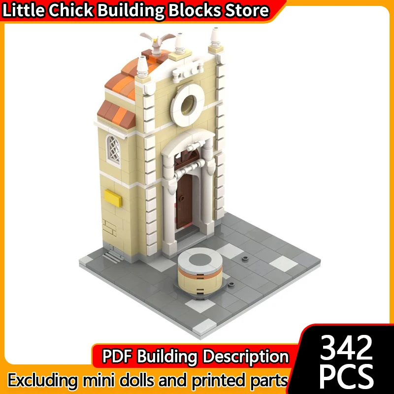 

Модель города, вид на улицу, MOC, строительные кирпичи, стиль эпохи Возрождения, церковные модульные технологии, детские праздничные подарки, сборные игрушки, костюм