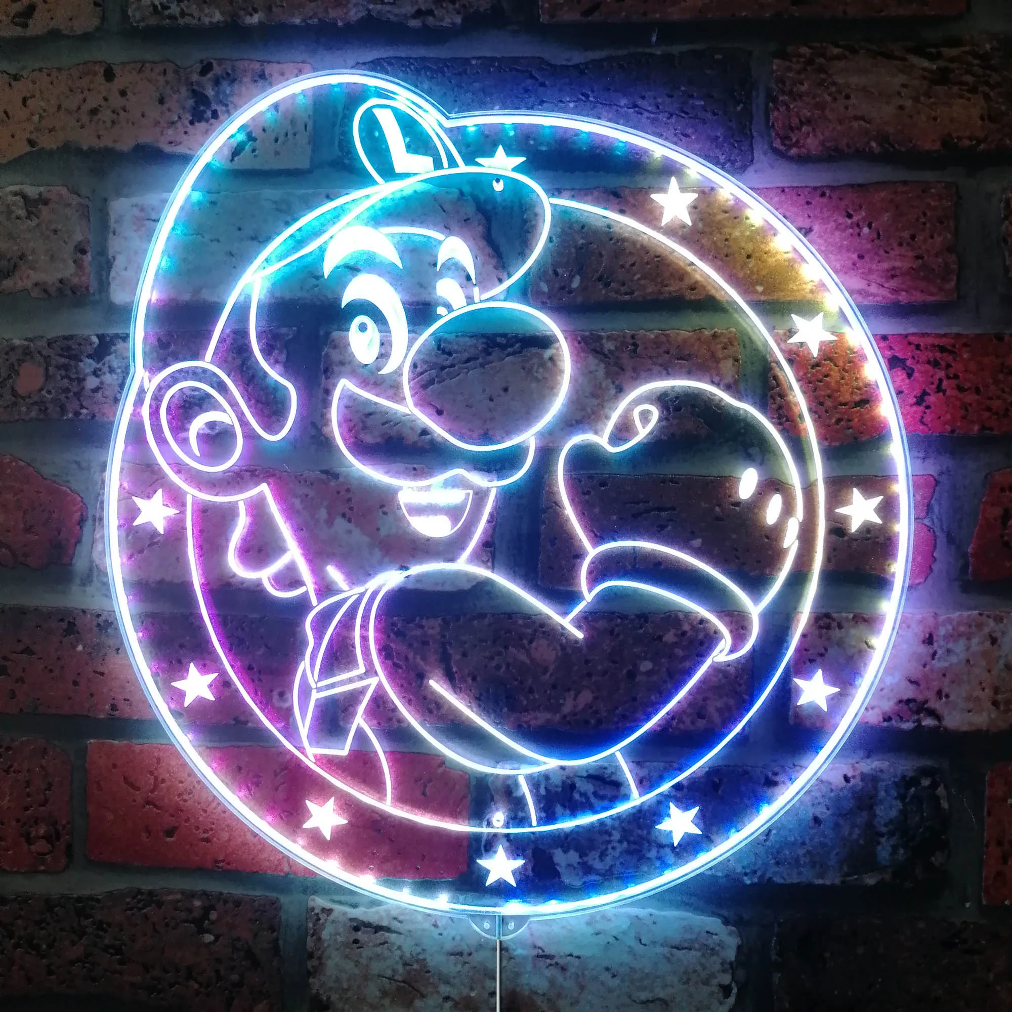 

Luigi Neon LED Sign, Gamer Night Light LED Sign, Game Room Neon Sign