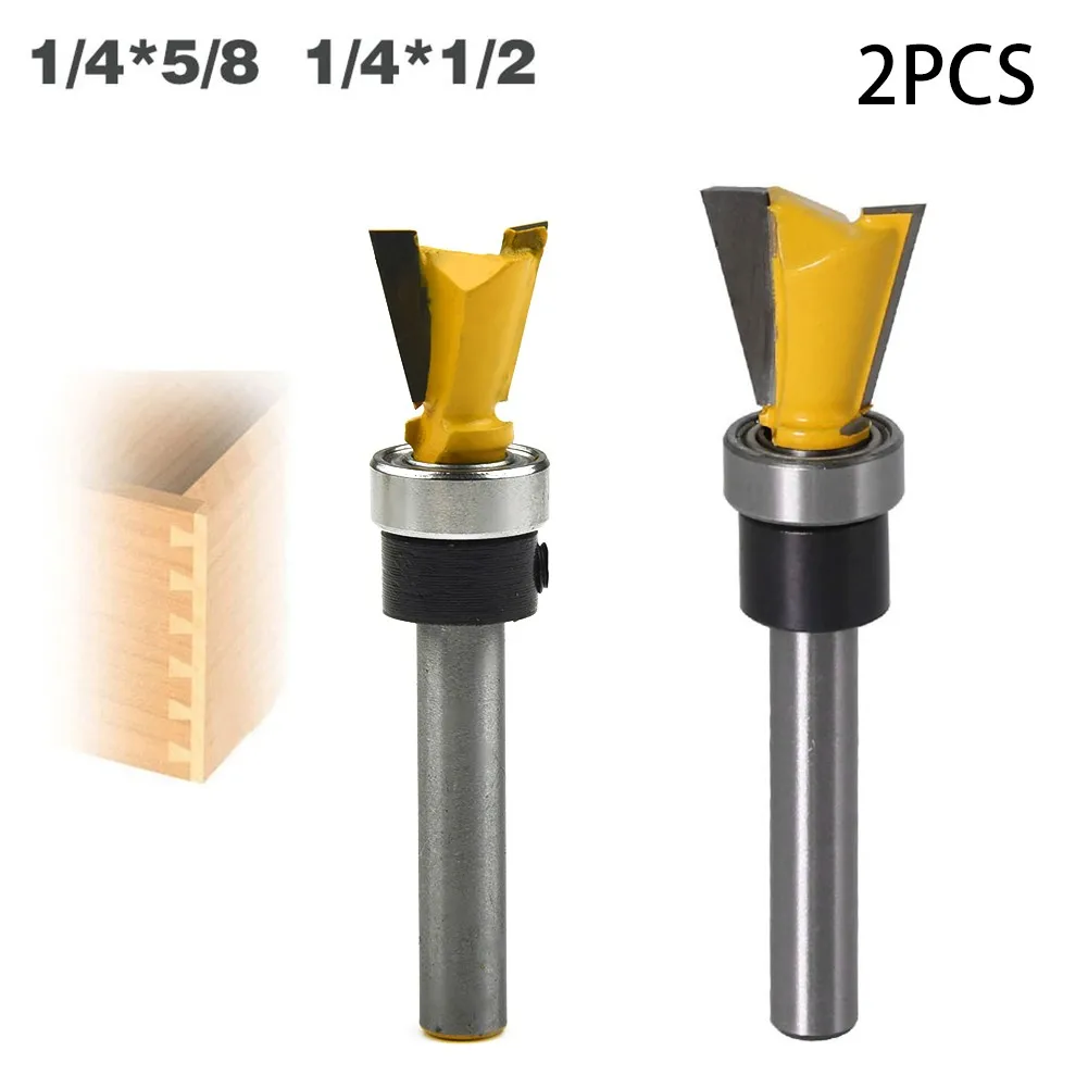 1/2pcs 14 Degree 1/4 Inch Shank Carbide Dovetail Router Woodworking Engraving Bit Milling Cutter Wood working Cutter Tools