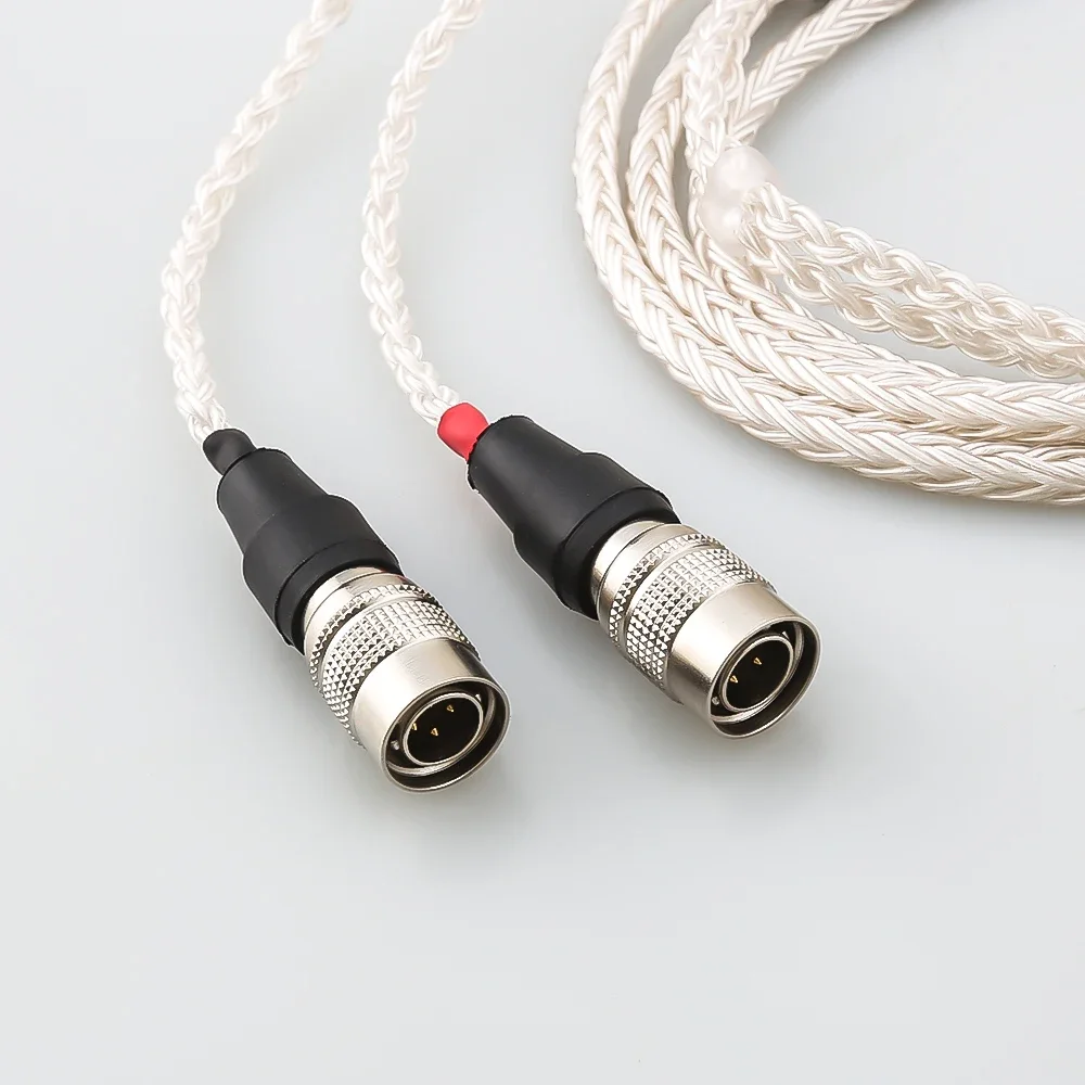 HIFI 3.5mm/2.5mm/4.4mm XLR 16 Core OCC Silver Plated Headphone Upgrade Cable For Mr Speakers Alpha Dog Ether C Flow Mad AEON
