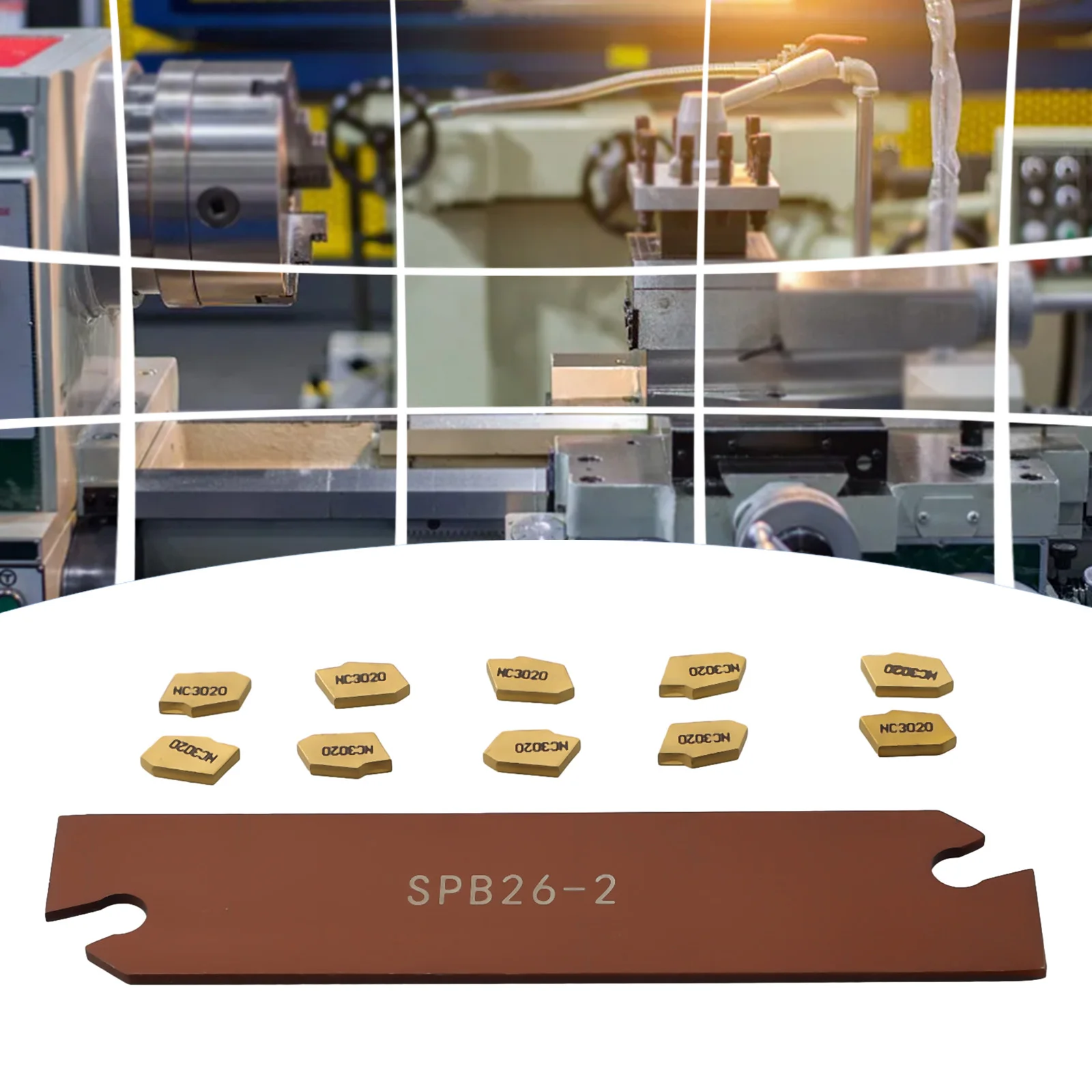 Grooving CutOff Carbide Inserts SP200 GTN2 SPB262 Blade Slotting Tool Good Wear Resistance Suitable for Steel Semi Finishing