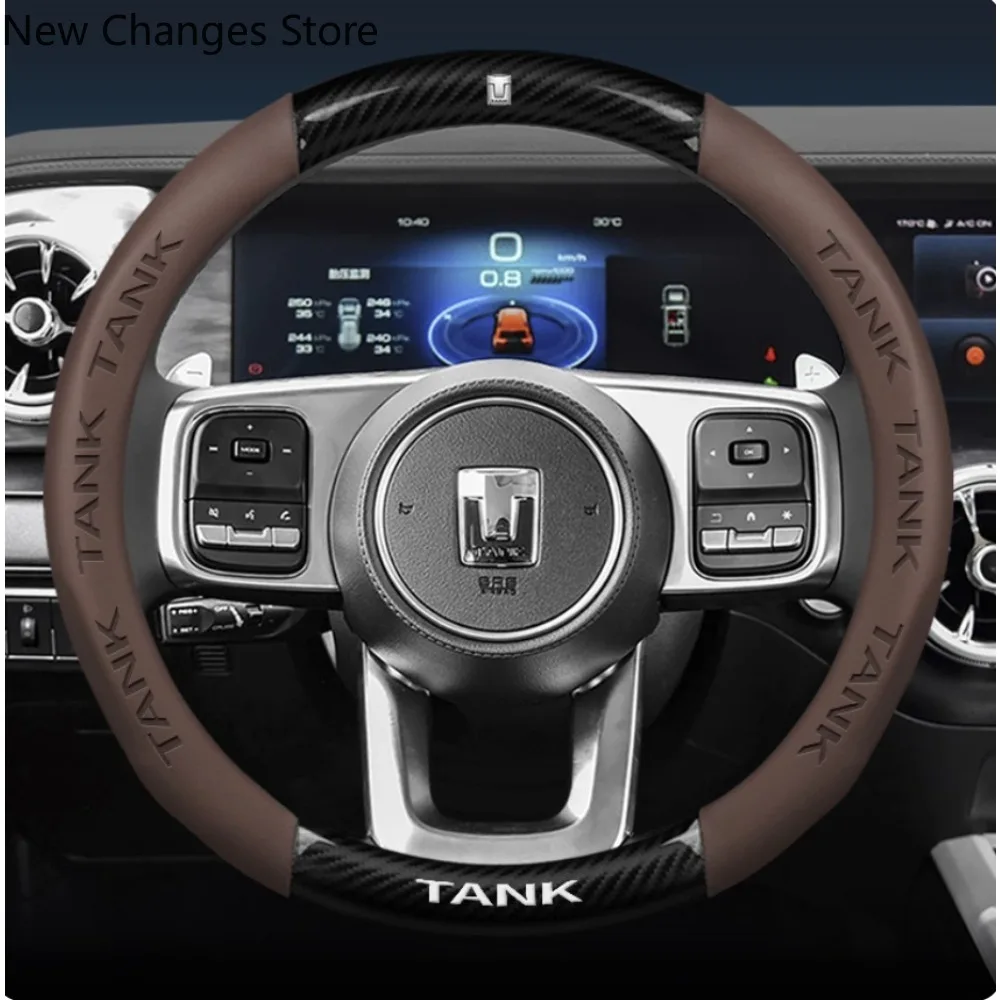 Suitable For GMW TANK 300 400 500 2021-2025 Nappa Leather Car Steering Wheel Protective Cover Directly Original Car Color