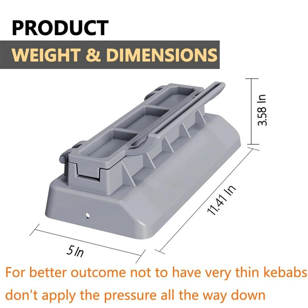 LMETJMA Large Kebab Maker Press Plastic Kebab Maker Press Machine Manual Kabob Maker Mold Kabob Maker Barbecue Skewers For BBQ view 2