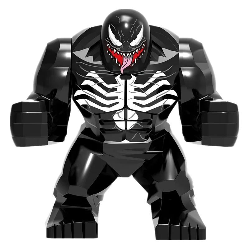 Building Blocks Marvel Transformation Figures Big Goblin Spiderman Iron Man Venom Captain Hawk Deadpool Technic Armor Gift Toys