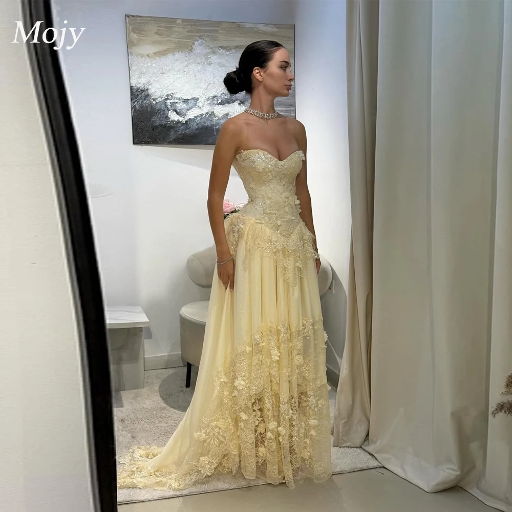فساتين سهرة مخصصة من Mojy فساتين سهرة للحفلات الراقصة من الدانتيل حورية البحر فيستدوس دي فيستا فستان سهرة نسائي