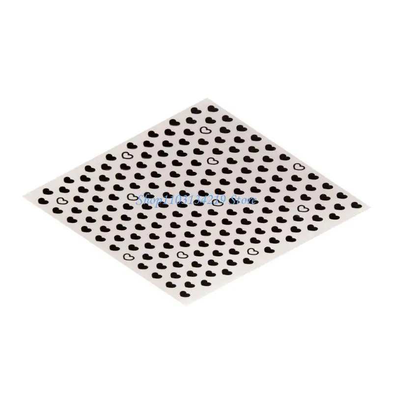 N5KC DIY Plastic Embossed Plate Heart Embossing Template Folders for Birthday Card