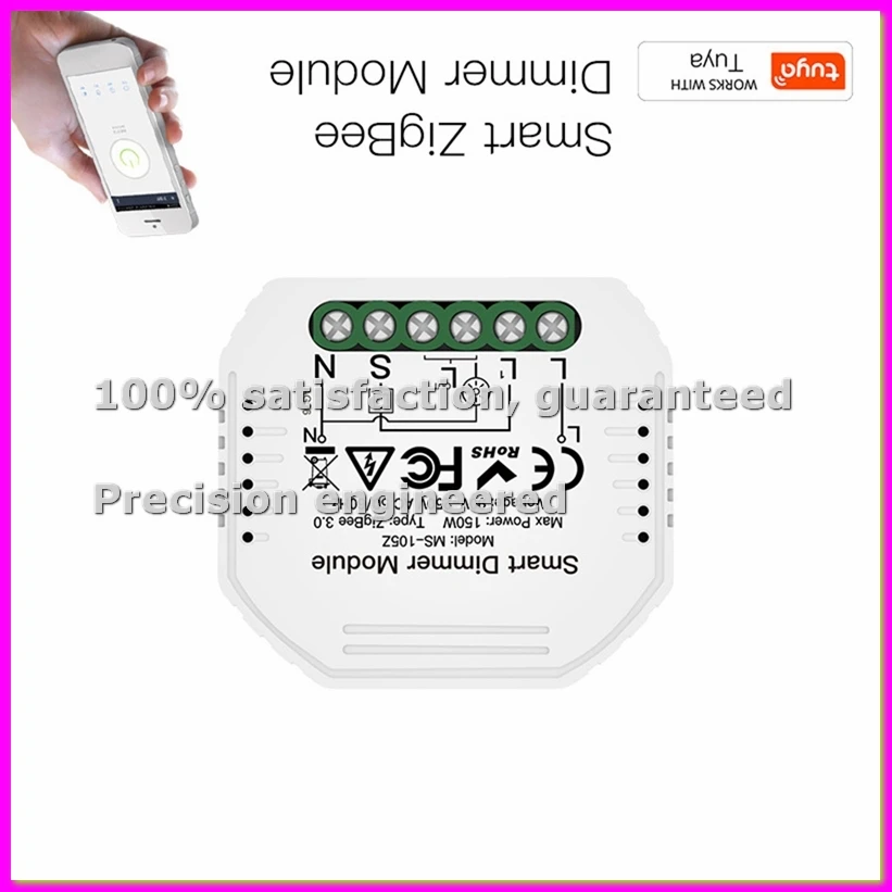 Smart Zigbee Switch Module 1-Way Dimming Curtain Switch App Remote Control for Home Voice Control-ELEC