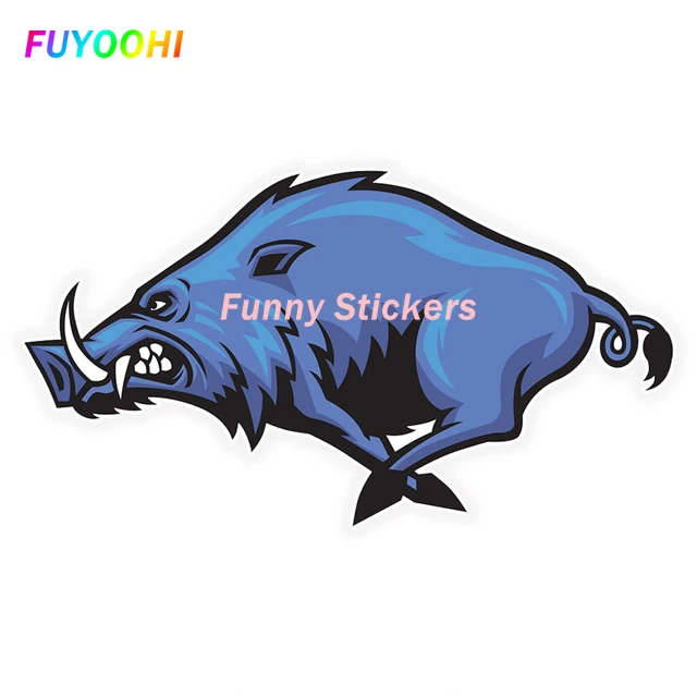 FUYOOHI Play Stickers Personality Creativity Furious Boar Creative Cartoon Window Decal  Decoration Motorcycles PVC Car Stickers