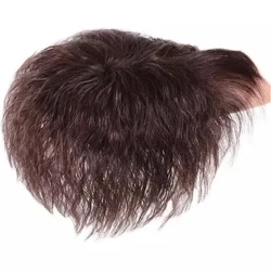 3D Bangs Invisible Short Curly Synthetic Topper Wigs Seamless Clip Ins Hair With 3 Clips Increase Hair Volume Cover White Hair