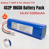 New 14.4V 5200mAh 18650 Li-ion Battery T-4S2P-A For Ultenic T10 Robot Vacuum Cleaner