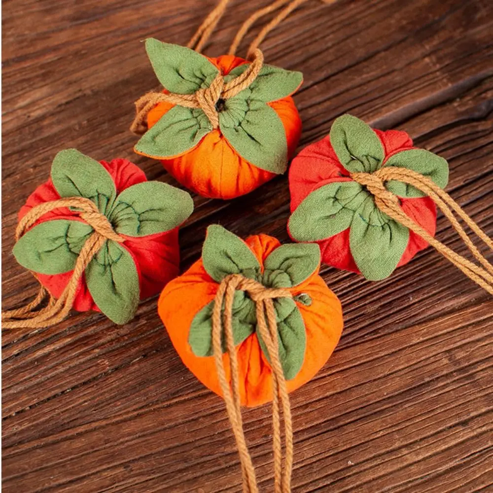 Coin Purse Persimmon Blessing Bag Lucky Pouch Small Item Bag Chinese Style Sachet Cotton Linen Hanfu Decoration Jewelry Bags