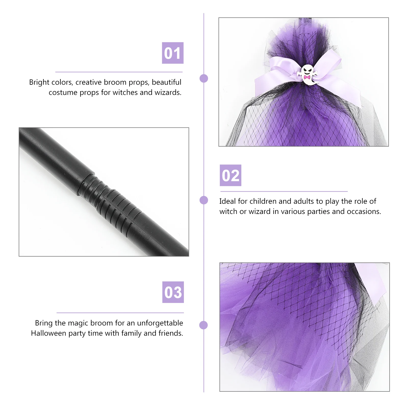 

Реквизит для метлы ведьмы, украшение для Хэллоуина, украшение для домашнего декора, аксессуар для костюма для косплея, метла