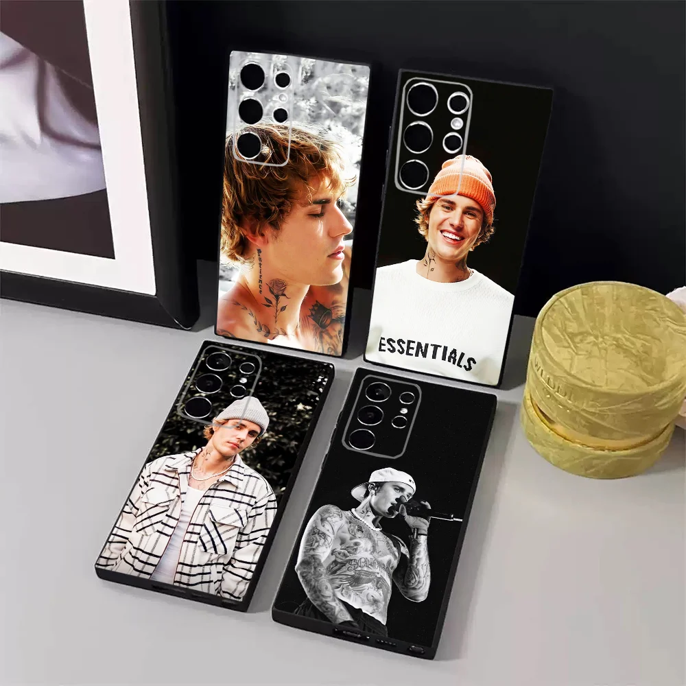 

Singer J-Justin B-BieberS Phone Case For Samsung S24,23,22,30,21,10,9,Ultra,Plus,Lite,FE,5G Black Soft Case