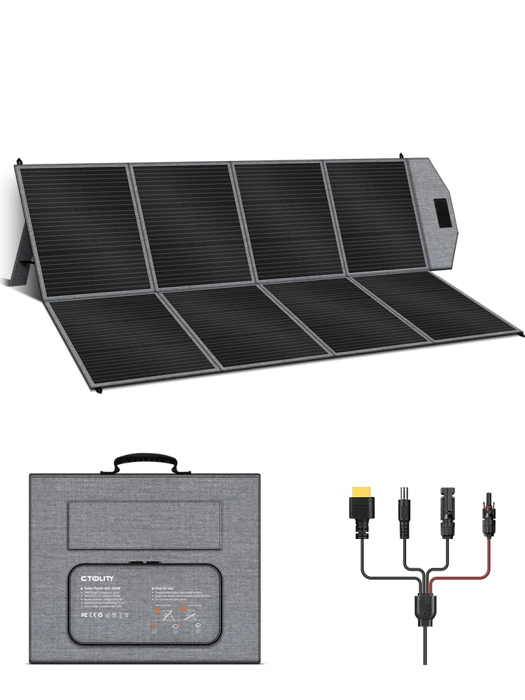 CTOLITY SP400-ETFE Version 400W Faltbares Solarpanel 41V 9.8A IP65 Wasserdichtes Solarpanel für Powerstation, netzunabhängige Stromversorgung im Freien, Wohnmobil, Camping